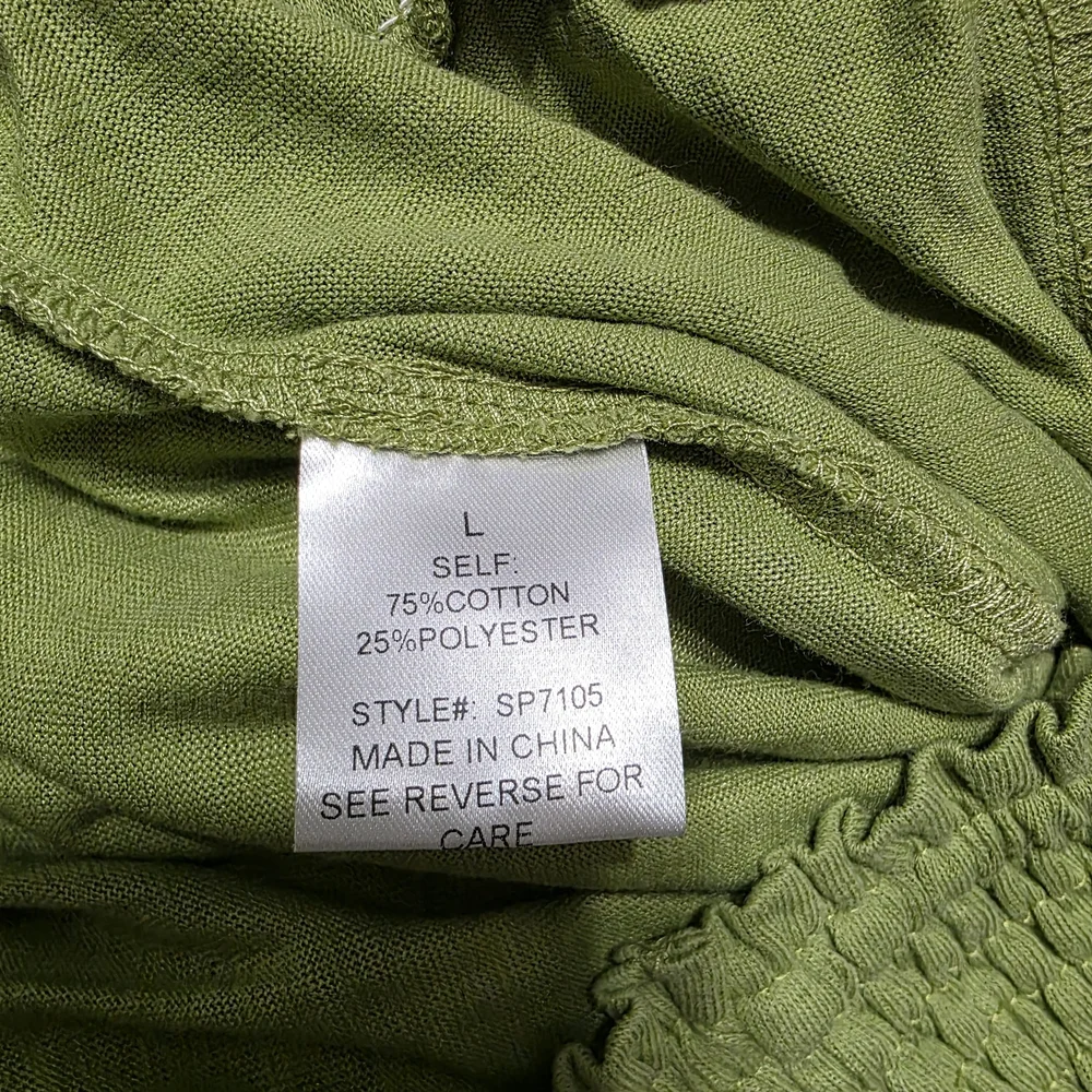 Stylish Olive Wide-Leg Women's Pants - Picture 6 of 6